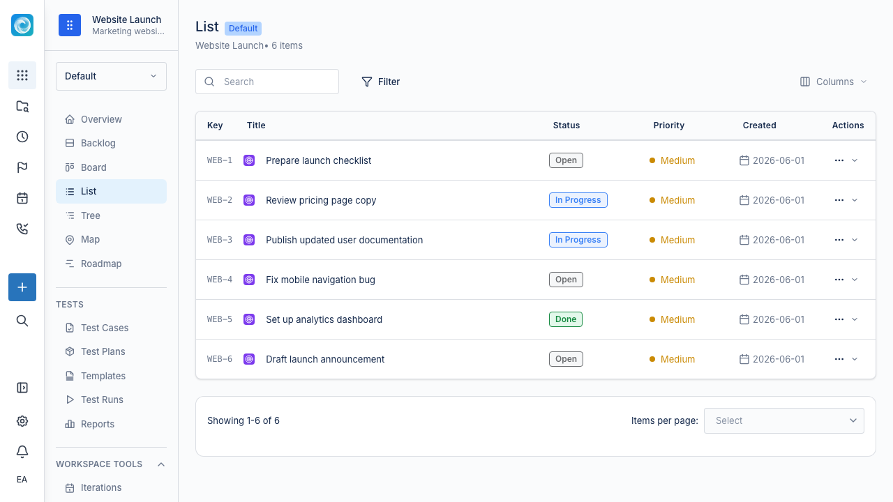 List view